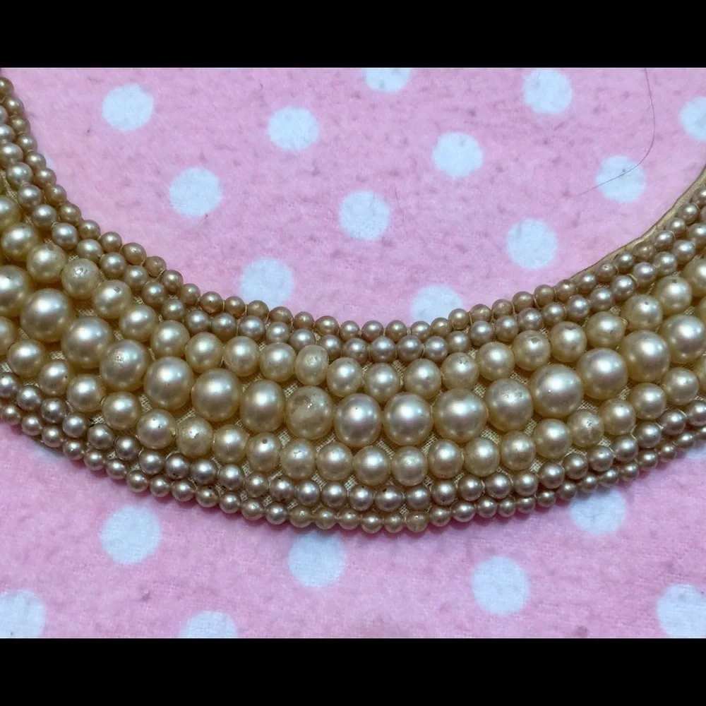Vtg 50’s Faux Pearl Collar Glentex “Made in Japan”